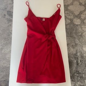 Red cocktail dress
